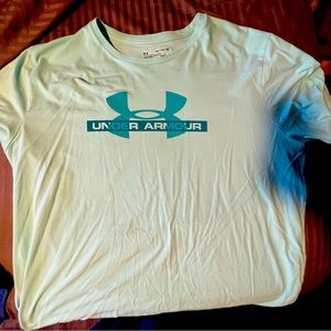 Under armour  graphic T-shirt- teal , great condition